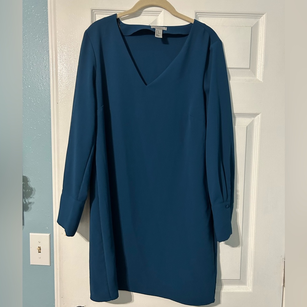 H&M dark Teal Blue Dress